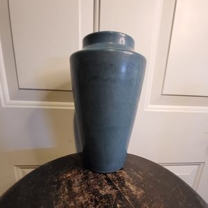 Antique Rookwood Matte Blue Vase circa 1927, 9"